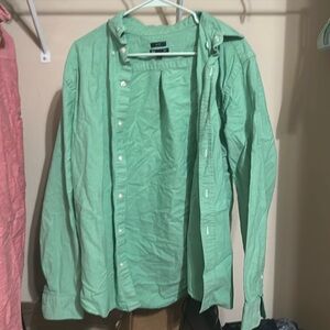 Gap Long Sleeve Button Up Green (L)